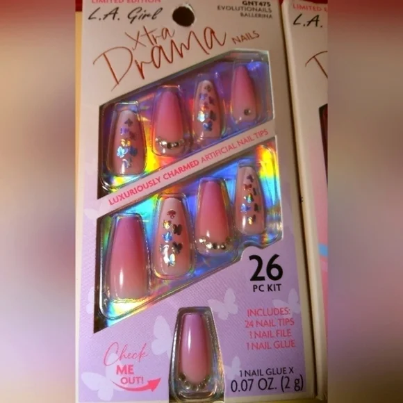 2x L.A. Girl Xtra Drama Press on nails with glue & file, 26 nails each pack 💅🏼 - Picture 2 of 3